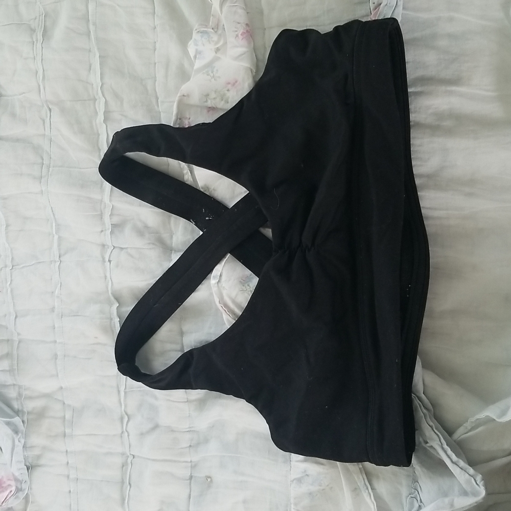 BLACK KIDS SPORTS BRA